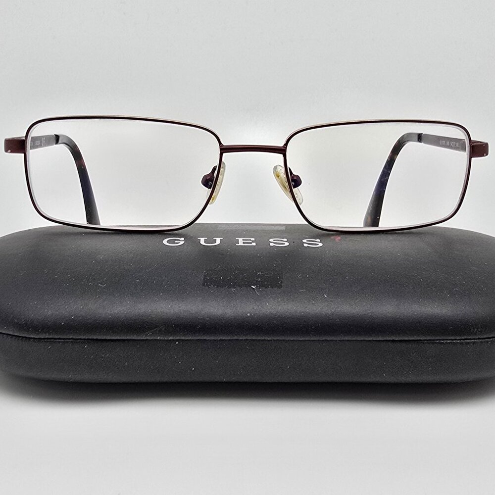 Guess Gu1970 049 Brown Rectangular Eyeglasses Fra… - image 1